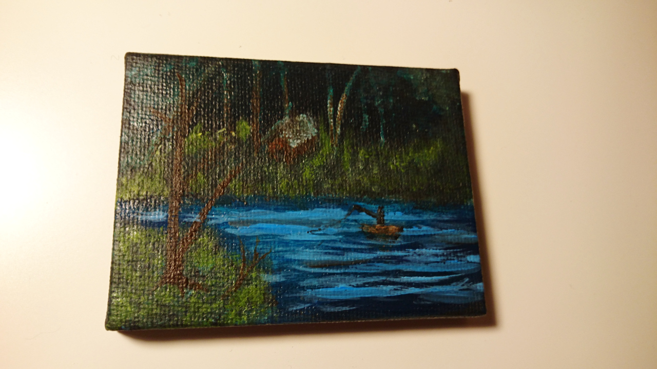 Night fishing | Mini Painting
